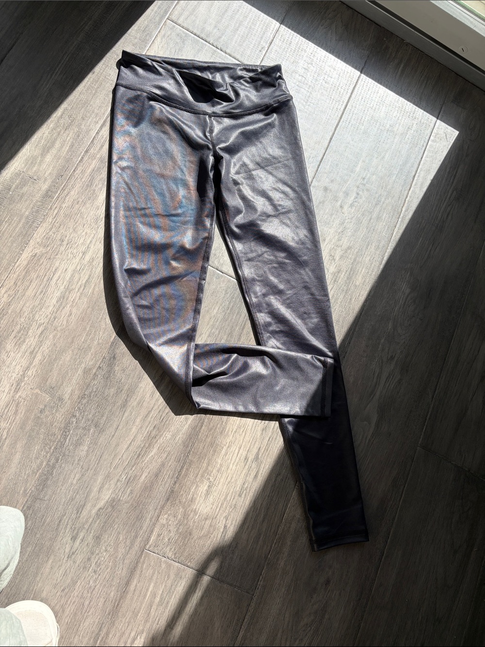 LC Lauren Conrad Shiny Black Leggings small